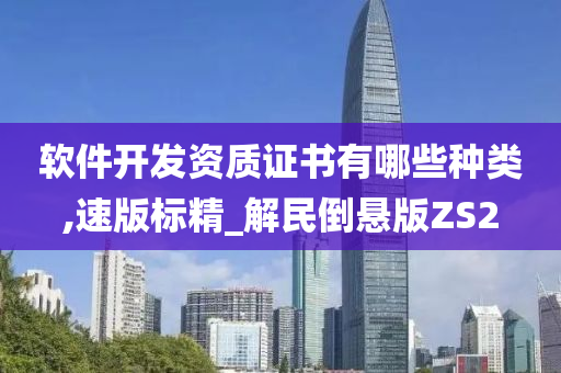 软件开发资质证书有哪些种类,速版标精_解民倒悬版ZS2