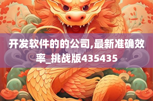 开发软件的的公司,最新准确效率_挑战版435435