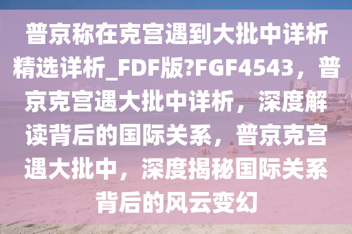 普京称在克宫遇到大批中详析精选详析_FDF版?FGF4543，普京克宫遇大批中详析，深度解读背后的国际关系，普京克宫遇大批中，深度揭秘国际关系背后的风云变幻