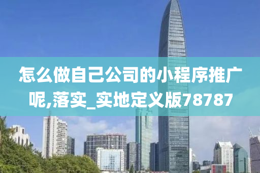 怎么做自己公司的小程序推广呢,落实_实地定义版78787