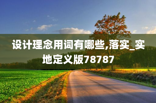 设计理念用词有哪些,落实_实地定义版78787