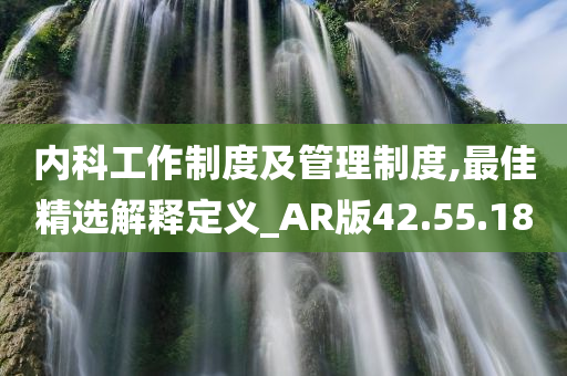 内科工作制度及管理制度,最佳精选解释定义_AR版42.55.18