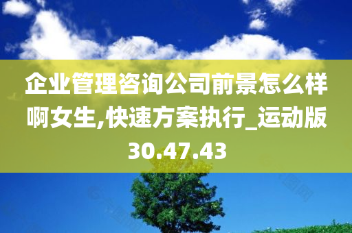 企业管理咨询公司前景怎么样啊女生,快速方案执行_运动版30.47.43