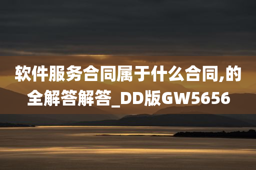 软件服务合同属于什么合同,的全解答解答_DD版GW5656