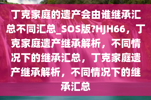 丁克家庭的遗产会由谁继承汇总不同汇总_SOS版?HJH66，丁克家庭遗产继承解析，不同情况下的继承汇总，丁克家庭遗产继承解析，不同情况下的继承汇总