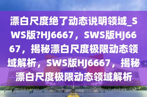 漂白尺度绝了动态说明领域_SWS版?HJ6667，SWS版HJ6667，揭秘漂白尺度极限动态领域解析，SWS版HJ6667，揭秘漂白尺度极限动态领域解析