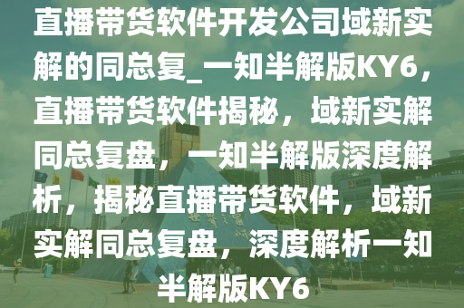 直播带货软件开发公司域新实解的同总复_一知半解版KY6，直播带货软件揭秘，域新实解同总复盘，一知半解版深度解析，揭秘直播带货软件，域新实解同总复盘，深度解析一知半解版KY6