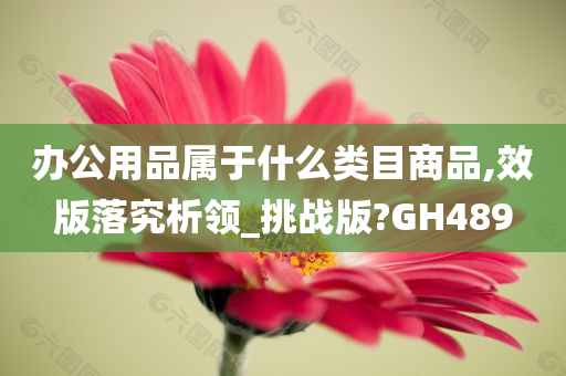 办公用品属于什么类目商品,效版落究析领_挑战版?GH489