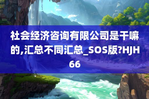 社会经济咨询有限公司是干嘛的,汇总不同汇总_SOS版?HJH66