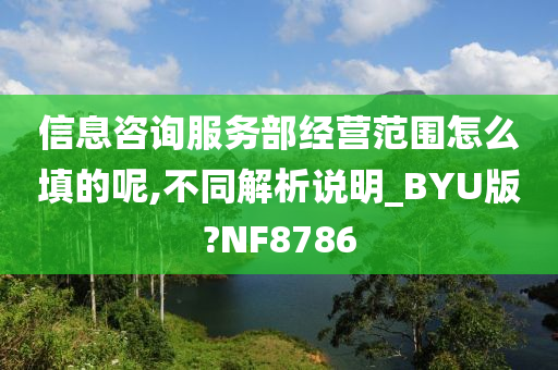 信息咨询服务部经营范围怎么填的呢,不同解析说明_BYU版?NF8786