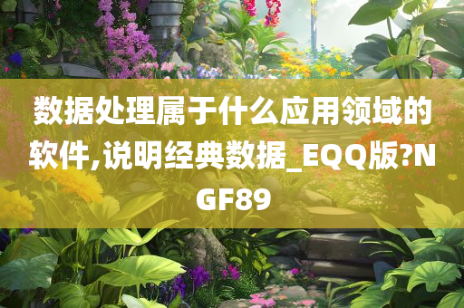 数据处理属于什么应用领域的软件,说明经典数据_EQQ版?NGF89