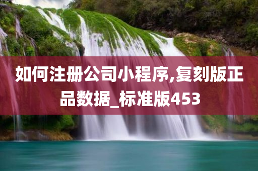 如何注册公司小程序,复刻版正品数据_标准版453