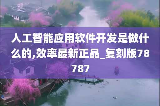 人工智能应用软件开发是做什么的,效率最新正品_复刻版78787