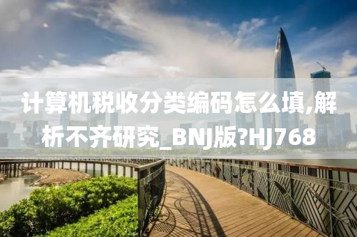 计算机税收分类编码怎么填,解析不齐研究_BNJ版?HJ768