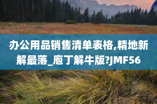 办公用品销售清单表格,精地新解最落_庖丁解牛版?JMF56