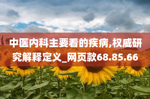 中医内科主要看的疾病,权威研究解释定义_网页款68.85.66