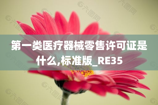 第一类医疗器械零售许可证是什么,标准版_RE35