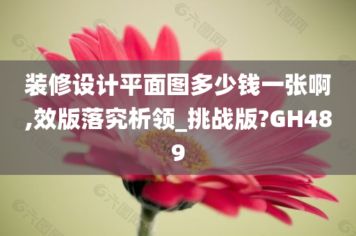 装修设计平面图多少钱一张啊,效版落究析领_挑战版?GH489