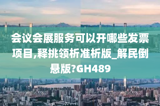 会议会展服务可以开哪些发票项目,释挑领析准析版_解民倒悬版?GH489