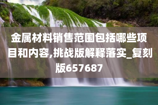 金属材料销售范围包括哪些项目和内容,挑战版解释落实_复刻版657687