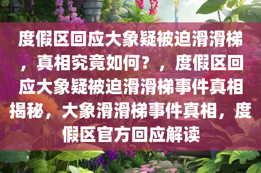 度假区回应大象疑被迫滑滑梯，真相究竟如何？，度假区回应大象疑被迫滑滑梯事件真相揭秘，大象滑滑梯事件真相，度假区官方回应解读