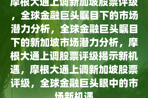 摩根大通上调新加坡股票评级，全球金融巨头瞩目下的市场潜力分析，全球金融巨头瞩目下的新加坡市场潜力分析，摩根大通上调股票评级揭示新机遇，摩根大通上调新加坡股票评级，全球金融巨头眼中的市场新机遇