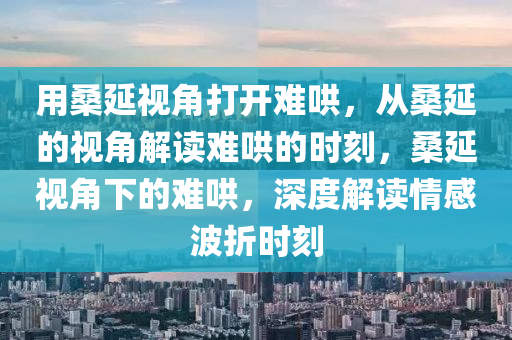 用桑延视角打开难哄，从桑延的视角解读难哄的时刻，桑延视角下的难哄，深度解读情感波折时刻