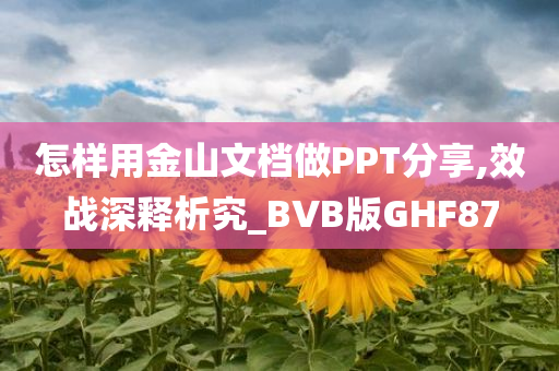 怎样用金山文档做PPT分享,效战深释析究_BVB版GHF87