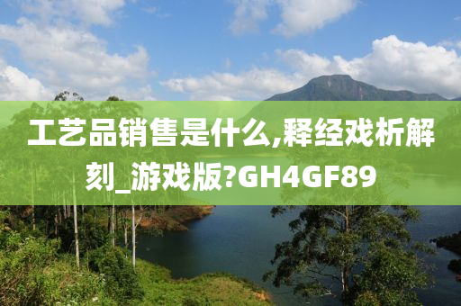 工艺品销售是什么,释经戏析解刻_游戏版?GH4GF89