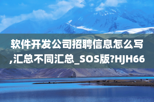 软件开发公司招聘信息怎么写,汇总不同汇总_SOS版?HJH66