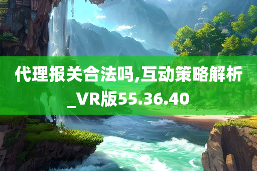 代理报关合法吗,互动策略解析_VR版55.36.40