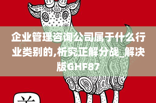 企业管理咨询公司属于什么行业类别的,析究正解分战_解决版GHF87