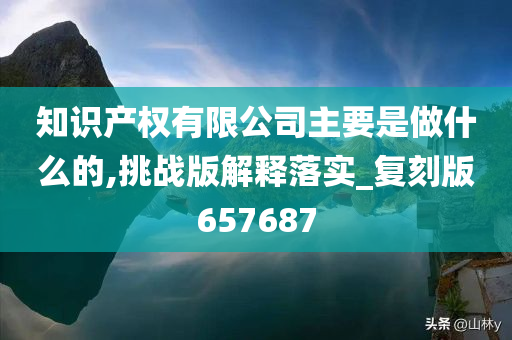 知识产权有限公司主要是做什么的,挑战版解释落实_复刻版657687