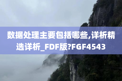 数据处理主要包括哪些,详析精选详析_FDF版?FGF4543