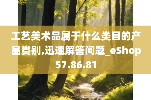 工艺美术品属于什么类目的产品类别,迅速解答问题_eShop57.86.81