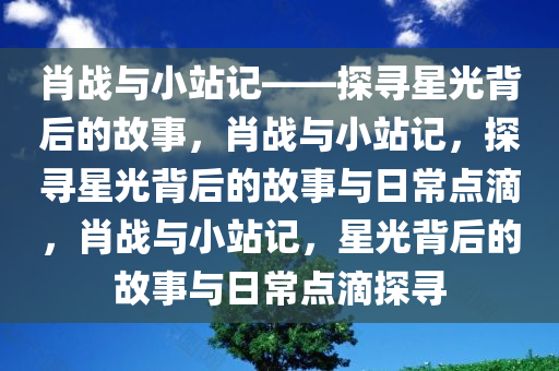 肖战与小站记——探寻星光背后的故事，肖战与小站记，探寻星光背后的故事与日常点滴，肖战与小站记，星光背后的故事与日常点滴探寻