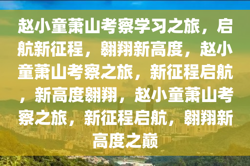 赵小童萧山考察学习之旅，启航新征程，翱翔新高度，赵小童萧山考察之旅，新征程启航，新高度翱翔，赵小童萧山考察之旅，新征程启航，翱翔新高度之巅