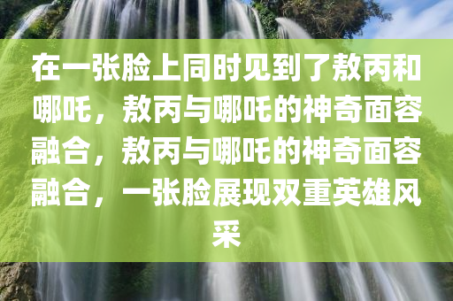 在一张脸上同时见到了敖丙和哪吒，敖丙与哪吒的神奇面容融合，敖丙与哪吒的神奇面容融合，一张脸展现双重英雄风采