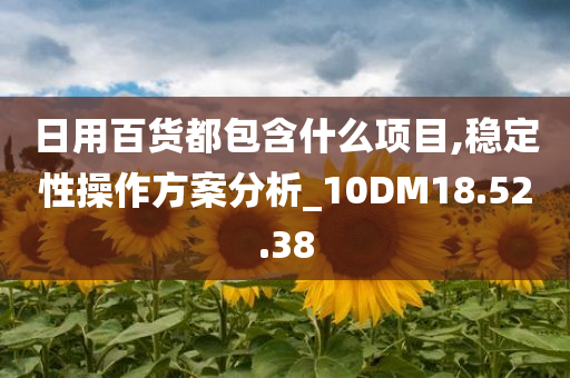 日用百货都包含什么项目,稳定性操作方案分析_10DM18.52.38