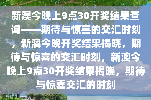 新澳今晚上9点30开奖结果查询——期待与惊喜的交汇时刻，新澳今晚开奖结果揭晓，期待与惊喜的交汇时刻，新澳今晚上9点30开奖结果揭晓，期待与惊喜交汇的时刻