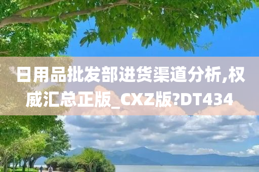 日用品批发部进货渠道分析,权威汇总正版_CXZ版?DT434