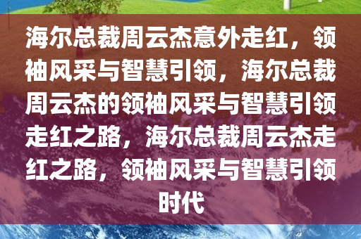 海尔总裁周云杰意外走红，领袖风采与智慧引领，海尔总裁周云杰的领袖风采与智慧引领走红之路，海尔总裁周云杰走红之路，领袖风采与智慧引领时代