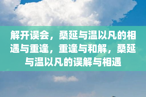 解开误会，桑延与温以凡的相遇与重逢，重逢与和解，桑延与温以凡的误解与相遇