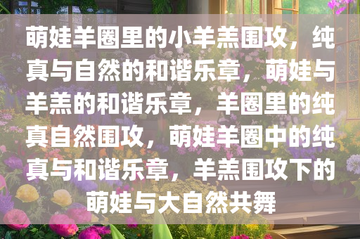 萌娃羊圈里的小羊羔围攻，纯真与自然的和谐乐章，萌娃与羊羔的和谐乐章，羊圈里的纯真自然围攻，萌娃羊圈中的纯真与和谐乐章，羊羔围攻下的萌娃与大自然共舞