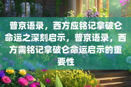 普京语录，西方应铭记拿破仑命运之深刻启示，普京语录，西方需铭记拿破仑命运启示的重要性