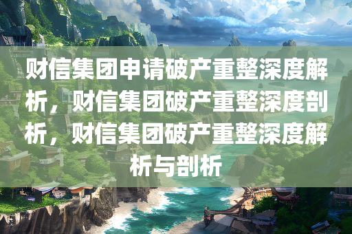 财信集团申请破产重整深度解析，财信集团破产重整深度剖析，财信集团破产重整深度解析与剖析