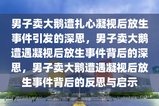 男子卖大鹅遭扎心凝视后放生事件引发的深思，男子卖大鹅遭遇凝视后放生事件背后的深思，男子卖大鹅遭遇凝视后放生事件背后的反思与启示