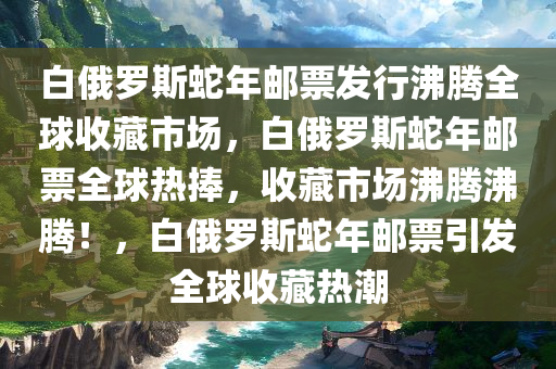 白俄罗斯蛇年邮票发行沸腾全球收藏市场，白俄罗斯蛇年邮票全球热捧，收藏市场沸腾沸腾！，白俄罗斯蛇年邮票引发全球收藏热潮