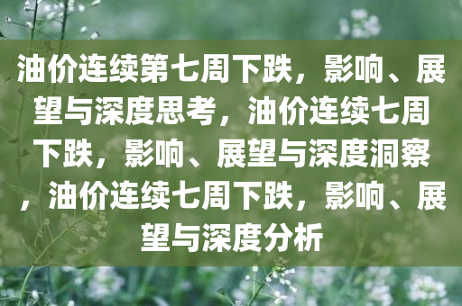 油价连续第七周下跌，影响、展望与深度思考，油价连续七周下跌，影响、展望与深度洞察，油价连续七周下跌，影响、展望与深度分析