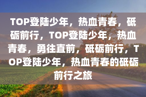 TOP登陆少年，热血青春，砥砺前行，TOP登陆少年，热血青春，勇往直前，砥砺前行，TOP登陆少年，热血青春的砥砺前行之旅